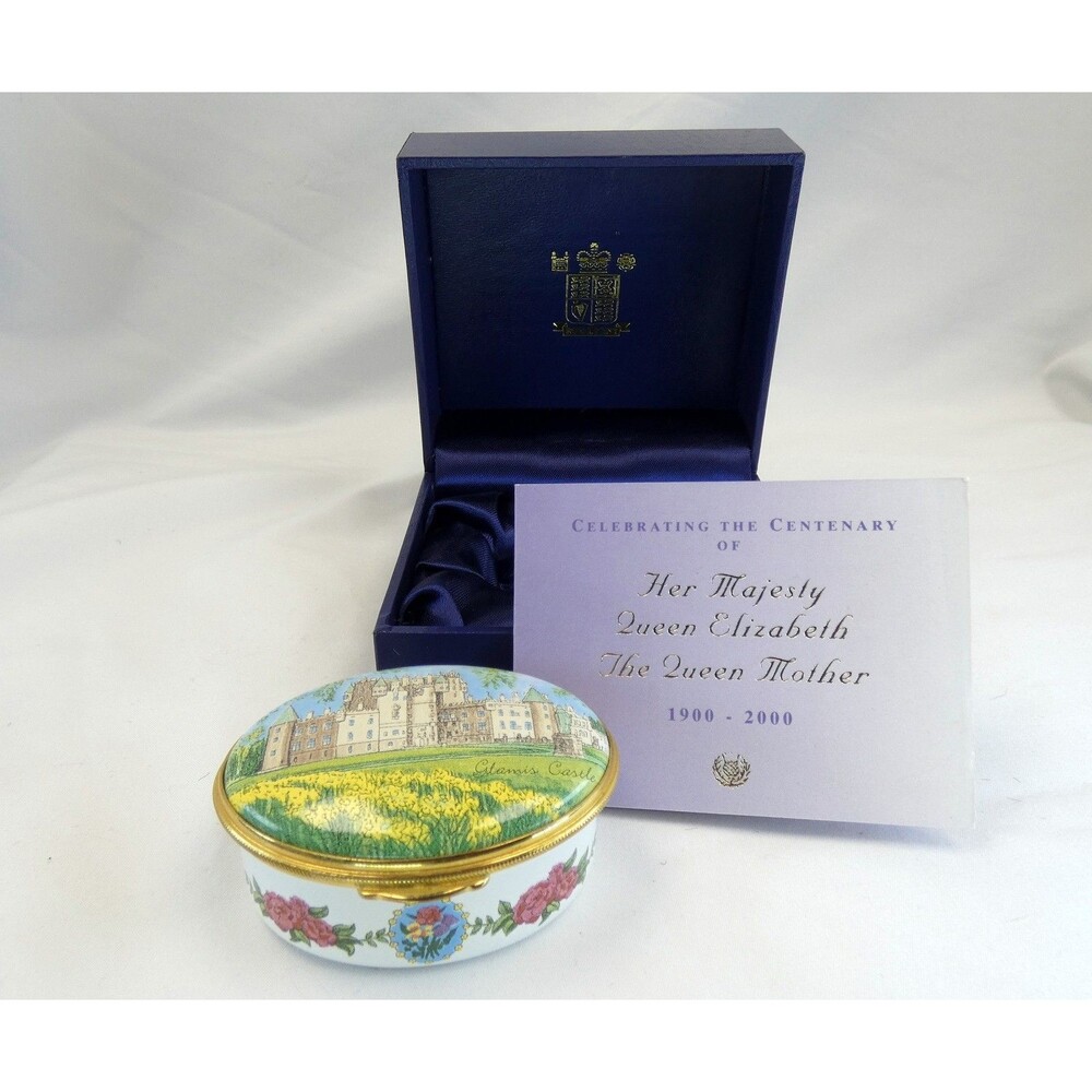 Royal Mint Enamel Box – Queen Elizabeth The Queen Mother Centenary  Box Rare
